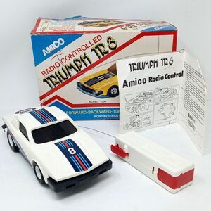 Vintage Amico Triumph TR8 Radio Controlled RC Car w/ Remote & Box *NOT TESTED*